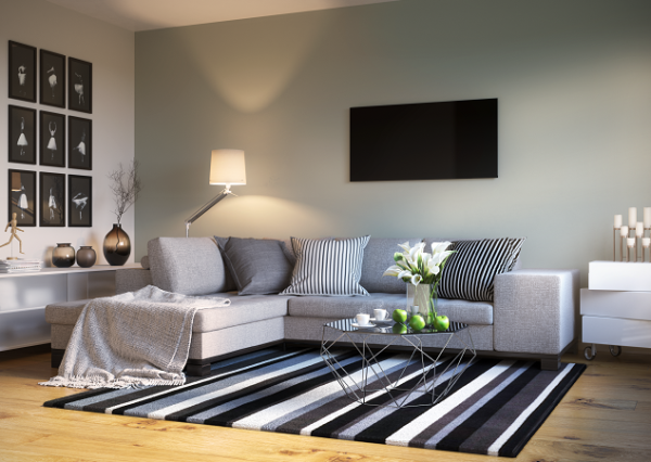 infrared-heater-glass-black-living-room Infrared heater glass black mounted in the living room.